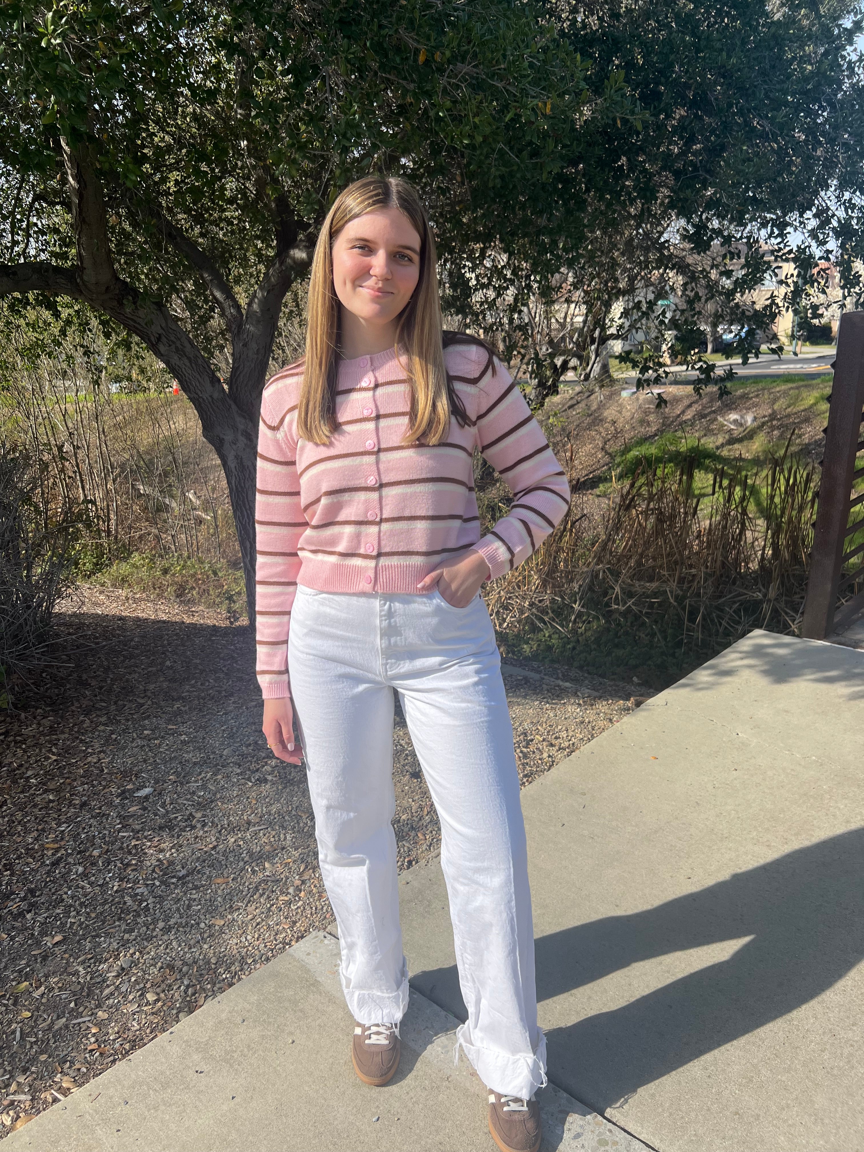 Love Bug Button Up Knit Cardigan