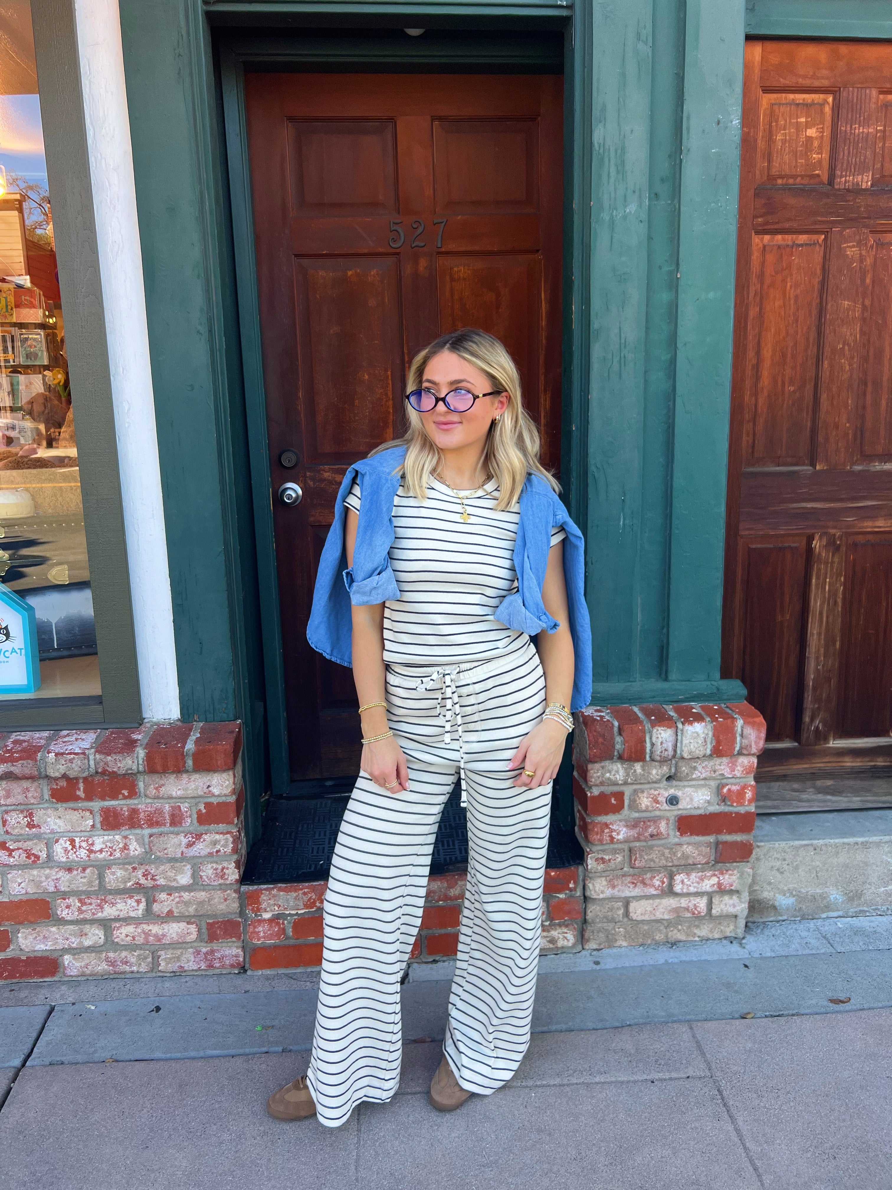 Easy Days Striped Matching Set