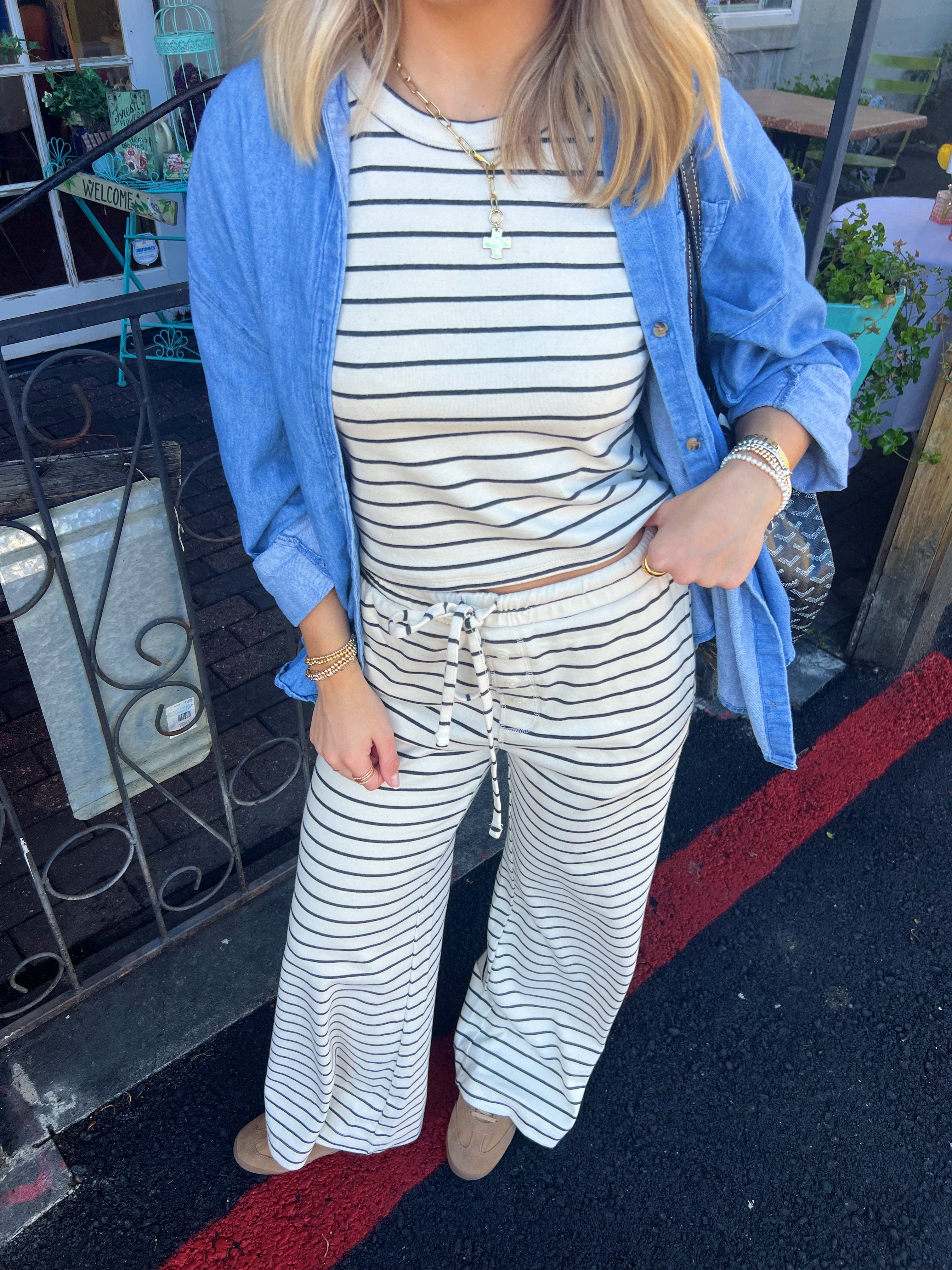 Easy Days Striped Matching Set