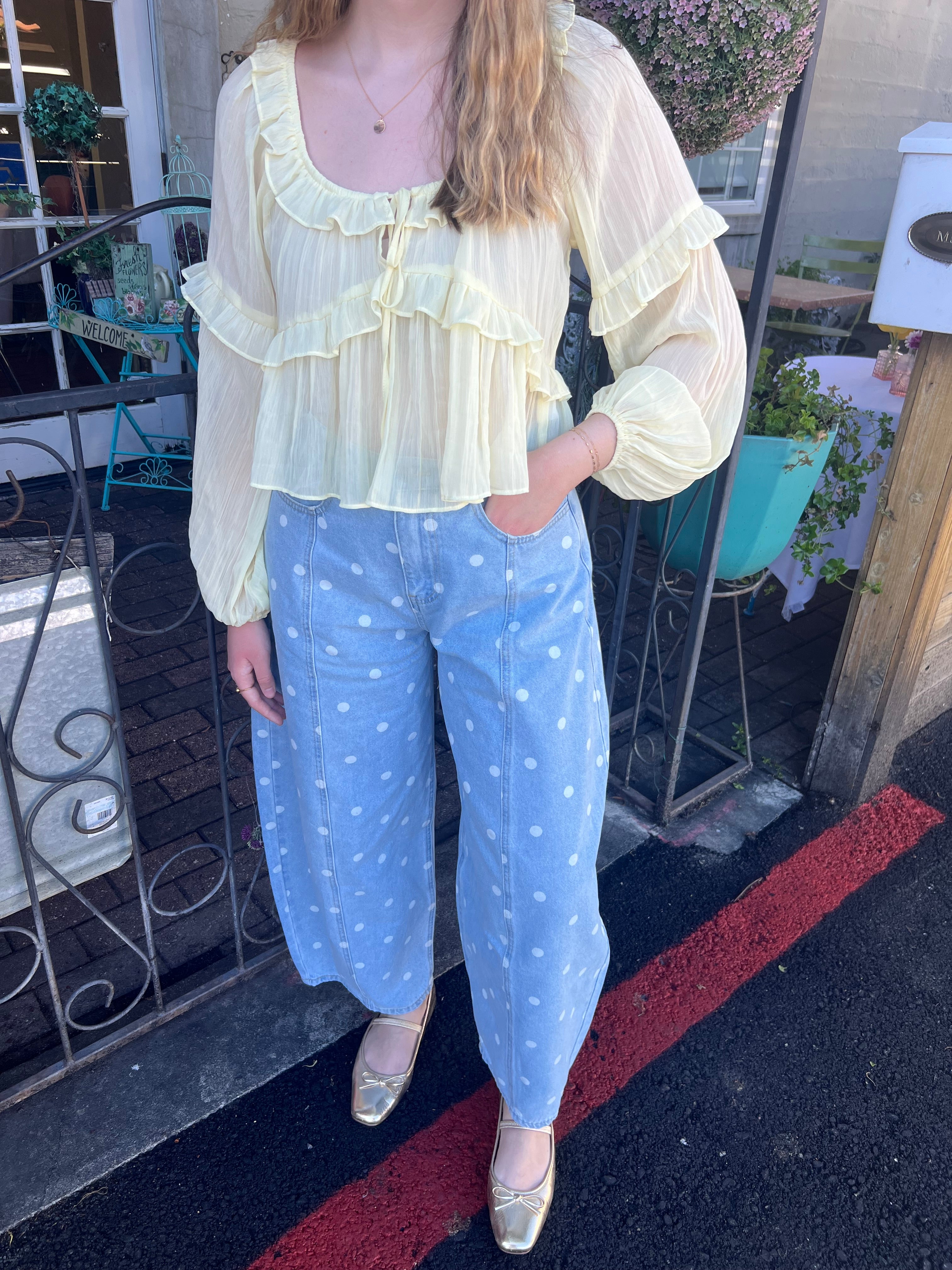 Lemon Drop Ruffle Blouse