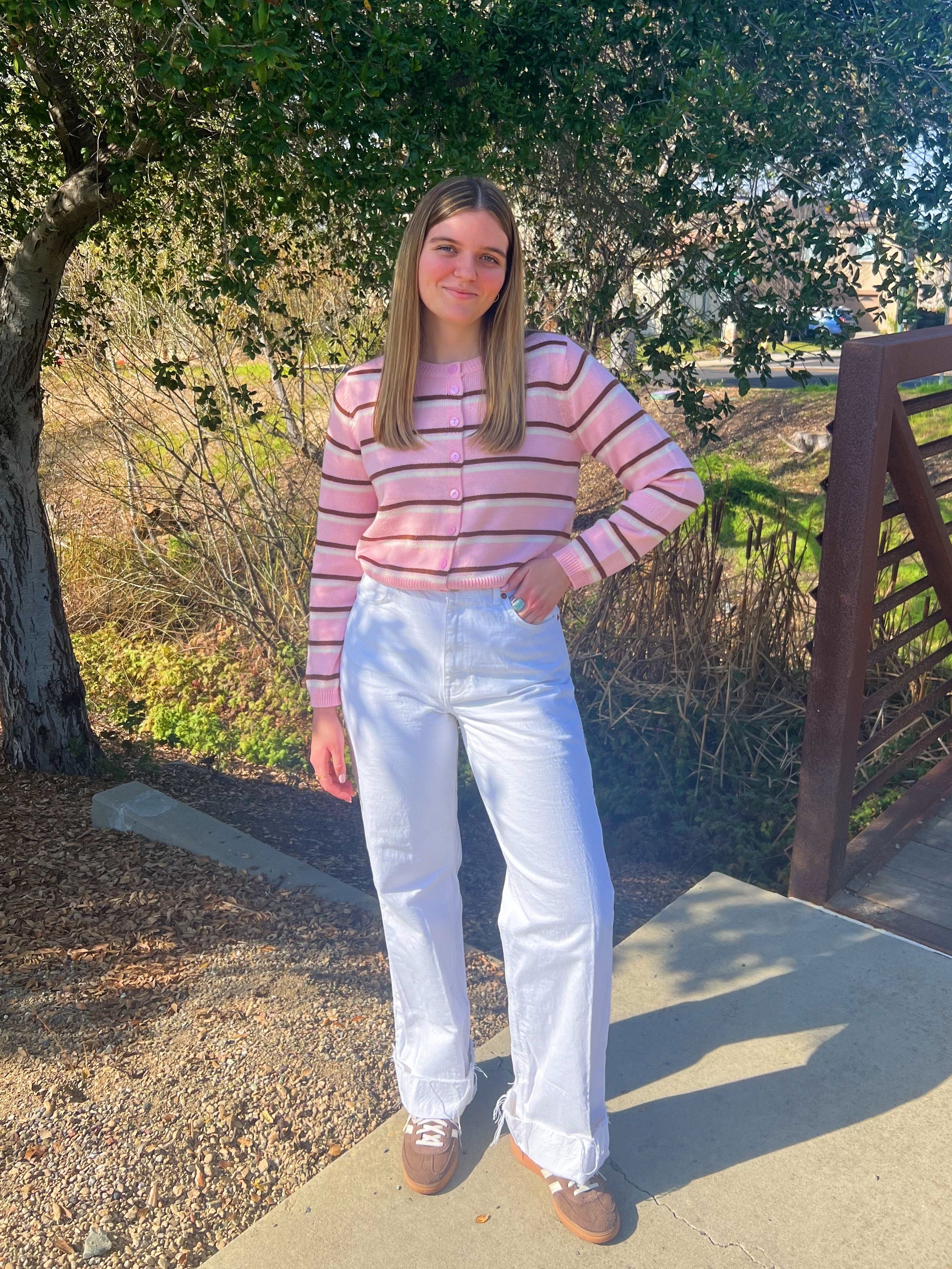 Love Bug Button Up Knit Cardigan