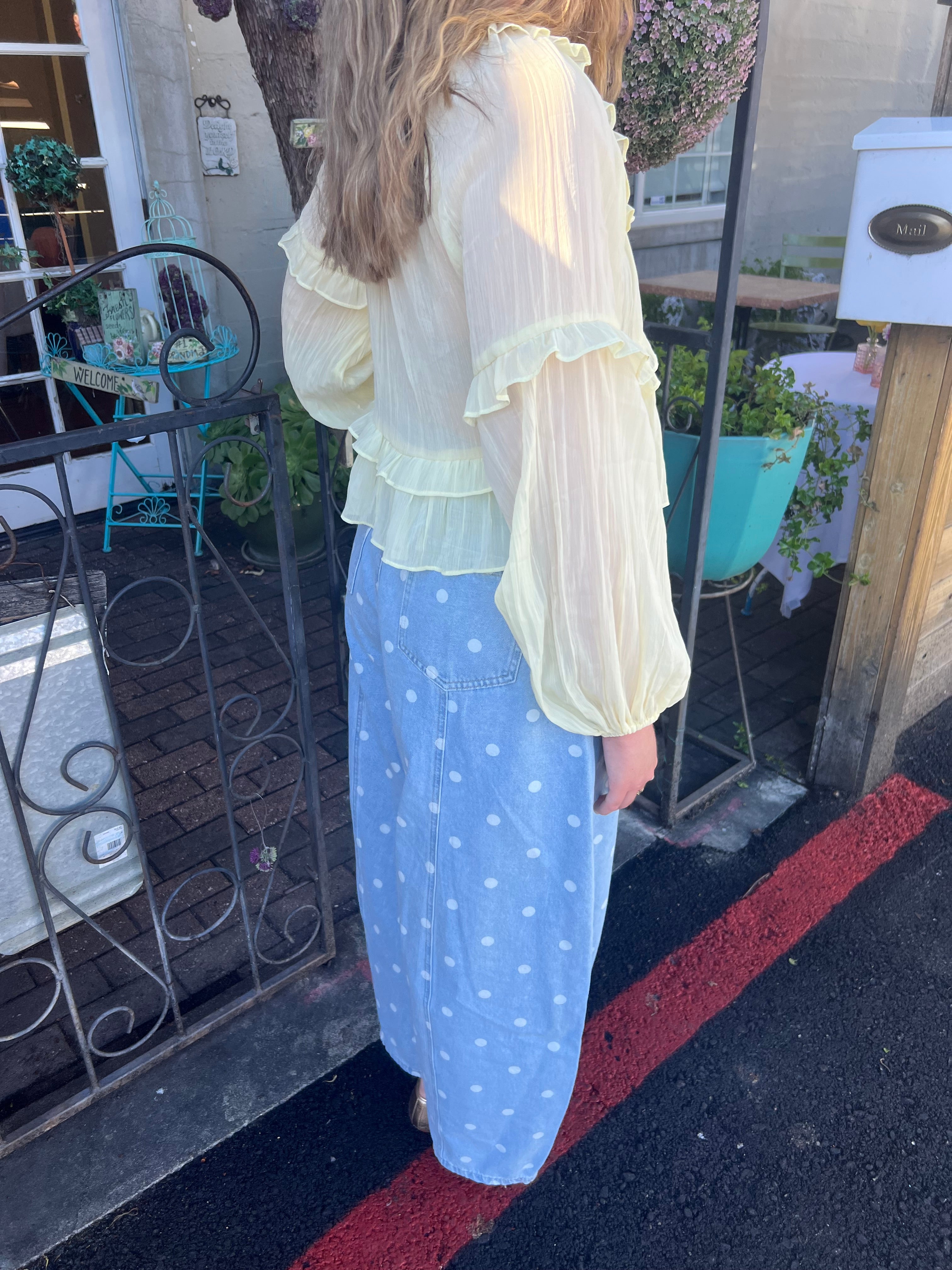 Lemon Drop Ruffle Blouse