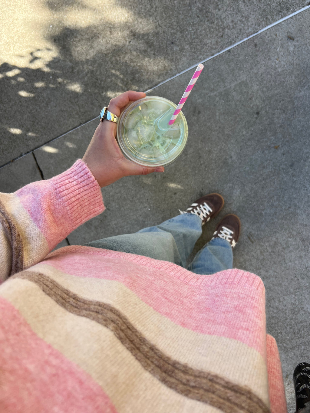 Pink Sugar Striped Rugby Sweater