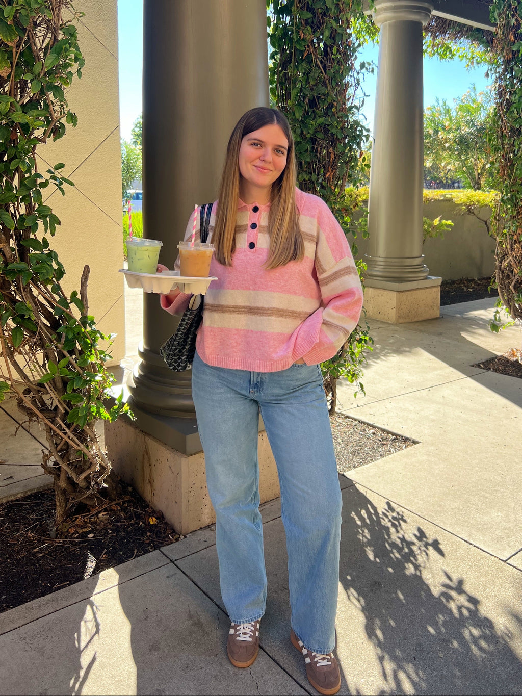 Pink Sugar Striped Rugby Sweater